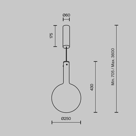 LED Пендел Nebula MOD182PL-L6B3K Maytoni 6W 3000K | Osvetlenieto.bg