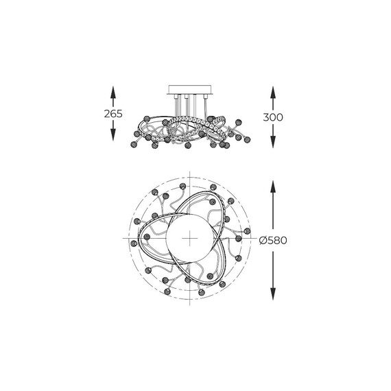 LED Плафон Zuma Line MX3481-1S-3BCT MAIA 26W 3000K-6000K | Osvetlenieto.bg