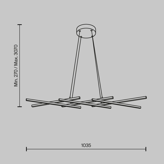 LED Полилей Halo MOD244PL-L50BSK Maytoni 40W 2600K-3500K | Osvetlenieto.bg