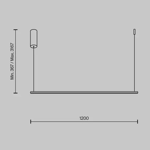 LED Полилей Halo MOD246PL-L24BSK Maytoni 16W 2600K-3500K | Osvetlenieto.bg