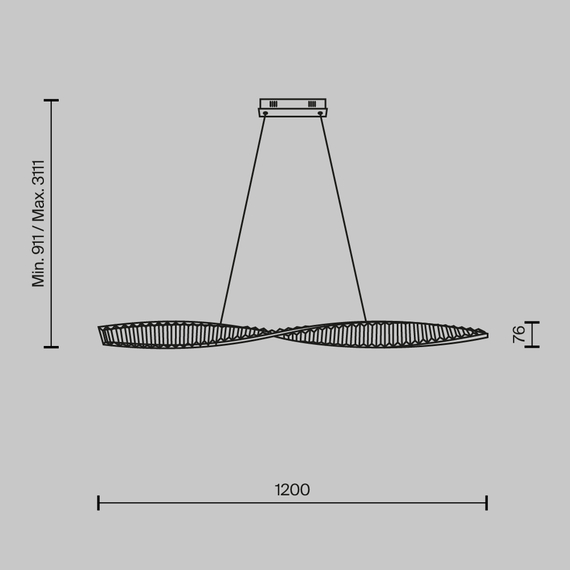 LED Полилей Krone P097PL-L36BS3K Maytoni 36W 3000K | Osvetlenieto.bg