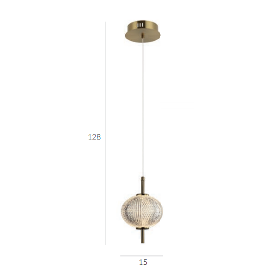 LED Полилей Lazie PND-29038-1-GD Italux 5W 3000K | Osvetlenieto.bg