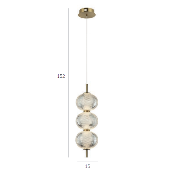 LED Полилей Lazie PND-29038-3-GD Italux 13W 3000K | Osvetlenieto.bg