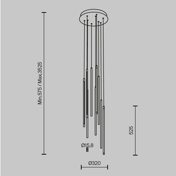 LED Полилей Light stick MOD236PL-L54B3K Maytoni 46W 3000K | Osvetlenieto.bg