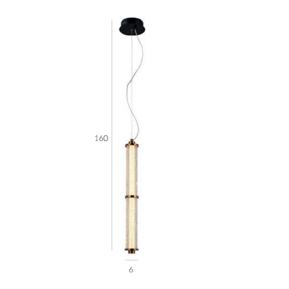 LED Полилей Sanpo PND-26384-2V-GD-CL Italux 6W 3000K | Osvetlenieto.bg