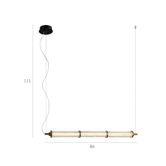 LED Полилей Sanpo PND-26384-3-GD-CL Italux 9W 3000K | Osvetlenieto.bg