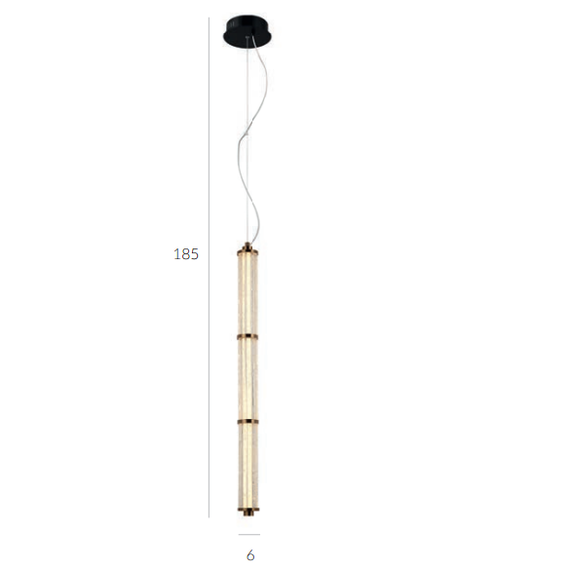 LED Полилей Sanpo PND-26384-3V-GD-CL Italux 9W 3000K | Osvetlenieto.bg