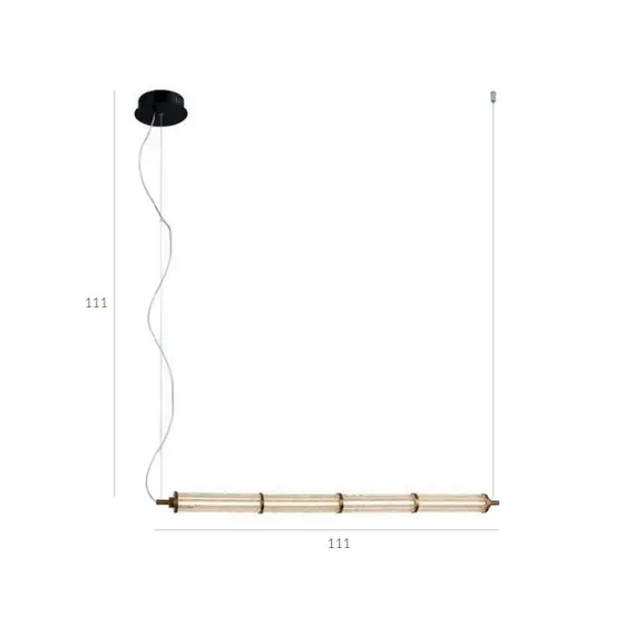 LED Полилей Sanpo PND-26384-4-GD-CL Italux 11W 3000K | Osvetlenieto.bg