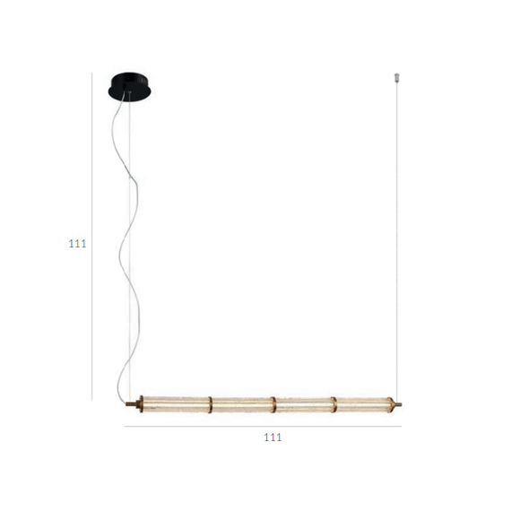 LED Полилей Sanpo PND-26384-4-GD-CL Italux 11W 3000K | Osvetlenieto.bg