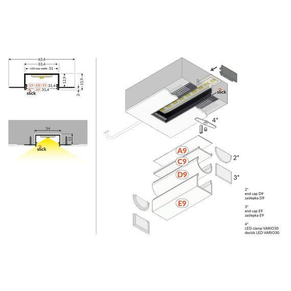 LED профил за вграждане VARIO30-04 TRIMLESS EF 2000 суров алуминий | Osvetlenieto.bg LED профил за вграждане VARIO30-04 TRIMLESS EF 2000 суров алуминий | Osvetlenieto.bg