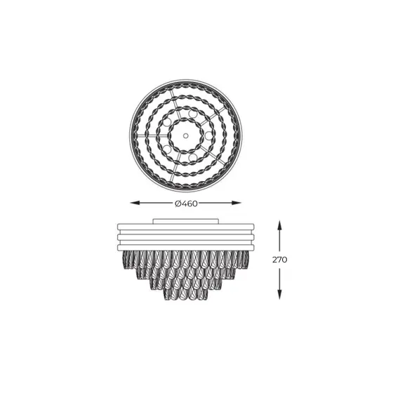 Плафон Zuma Line C0525-05A-P7D7 NAICA 5xE14 | Osvetlenieto.bg