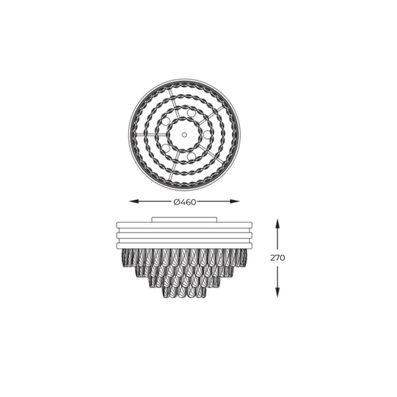 Плафон Zuma Line C0525-05A-V6B5 NAICA 5xE14 | Osvetlenieto.bg