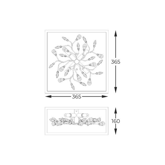 Плафон Zuma Line C0578-04A-B5TF SPRING 4xG9 | Osvetlenieto.bg