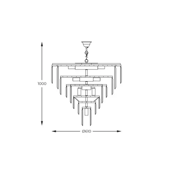 Полилей Zuma Line 17701/20 VERSAILLES 20xE14 | Osvetlenieto.bg