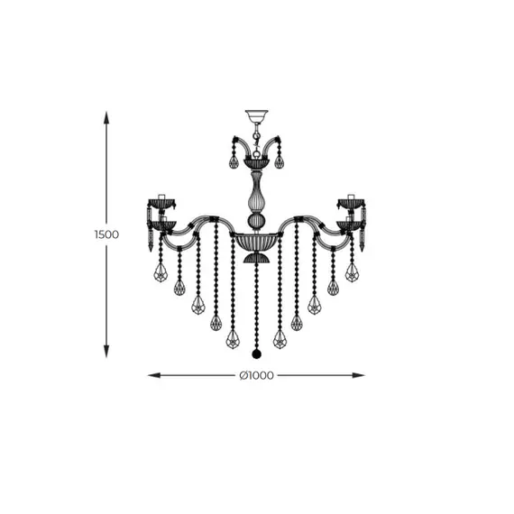 Полилей Zuma Line 17801/10+5 CHATEAU 15xE14 | Osvetlenieto.bg