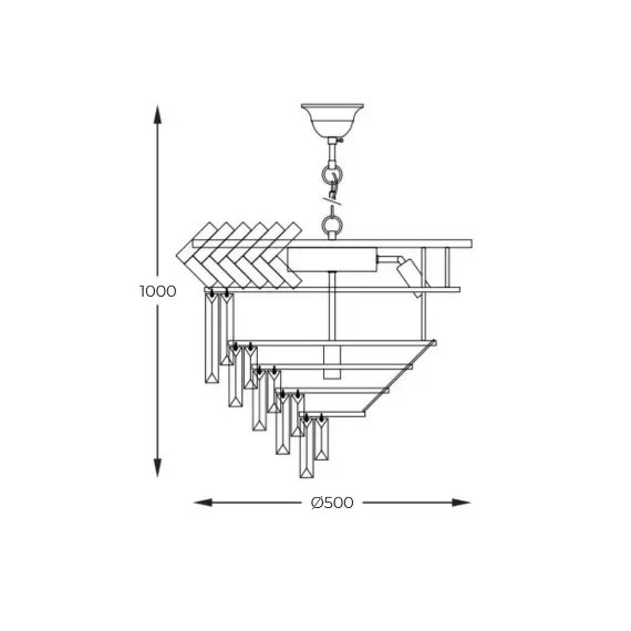 Полилей Zuma Line 23910/9 LYON 9xE14 | Osvetlenieto.bg