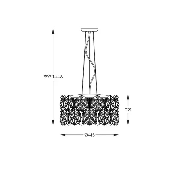 Полилей Zuma Line P0534-05C-F4AC DAVI 5xG9 | Osvetlenieto.bg
