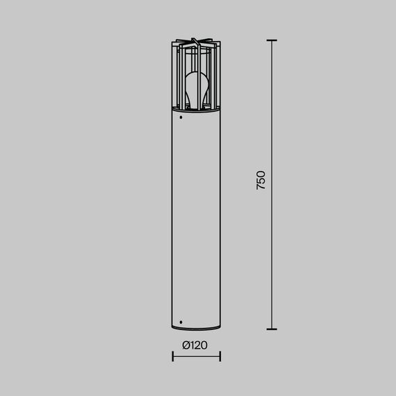 Градински стълб Barrel O453FL-01GF Maytoni 1xE27 IP54 | Osvetlenieto.bg