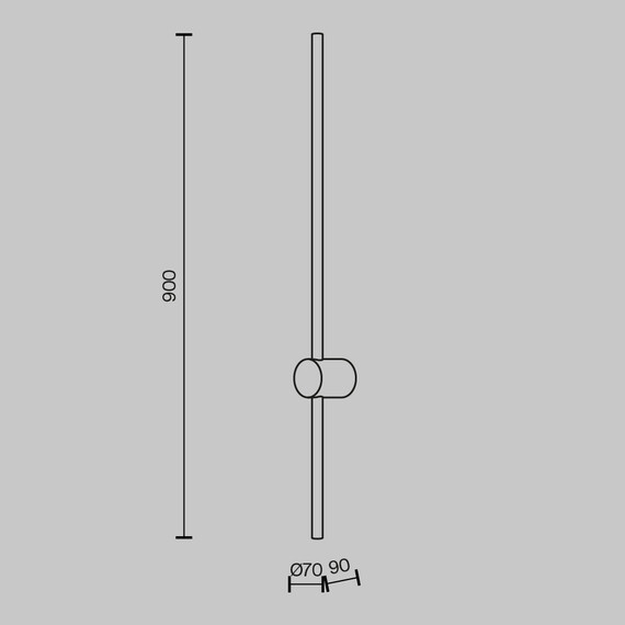 LED Аплик Light stick MOD237WL-L11BS3K Maytoni 10W 3000K | Osvetlenieto.bg