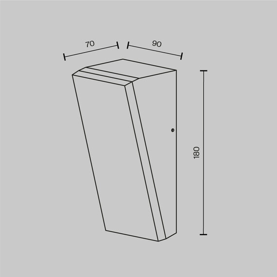 LED Фасаден аплик Brick O436WL-L10GF3K1 Maytoni 10W 3000K IP54 | Osvetlenieto.bg