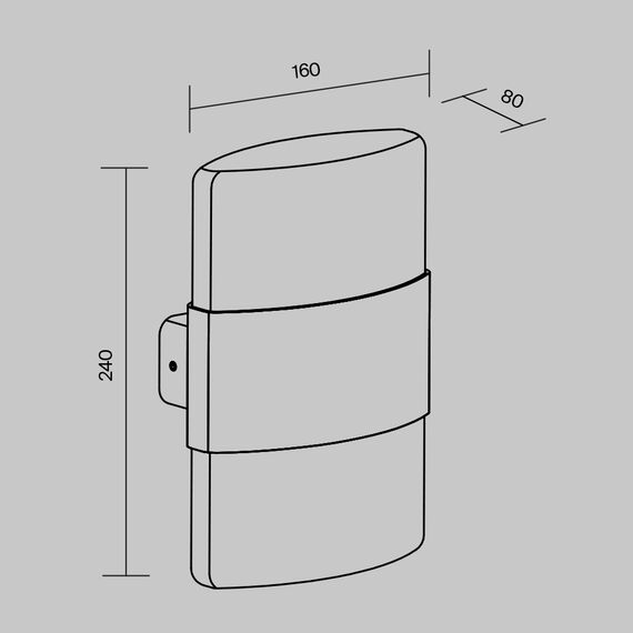 LED Фасаден аплик Rom O442WL-L12GF3K Maytoni 12W 3000K IP54 | Osvetlenieto.bg