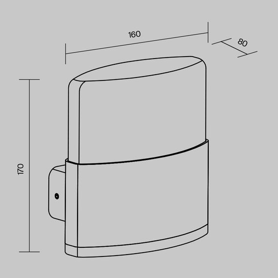 LED Фасаден аплик Rom O442WL-L12GF3K1 Maytoni 12W 3000K IP54 | Osvetlenieto.bg