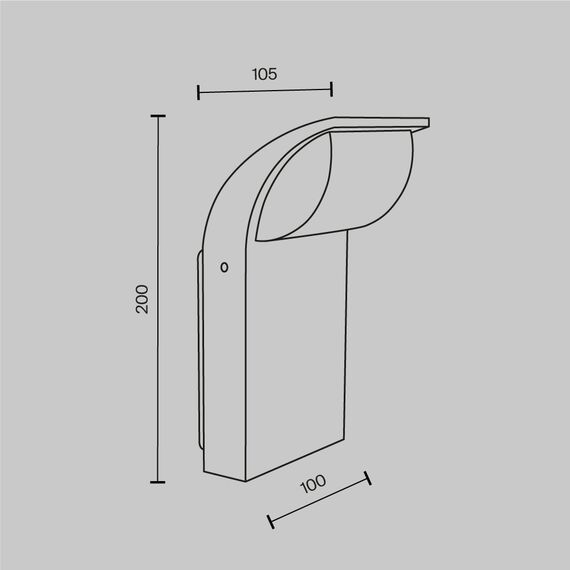LED Фасаден аплик Stock O446WL-L7GF3K Maytoni 7W 3000K IP65 | Osvetlenieto.bg