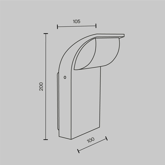 LED Фасаден аплик Stock O446WL-L7GF3K Maytoni 7W 3000K IP65 | Osvetlenieto.bg