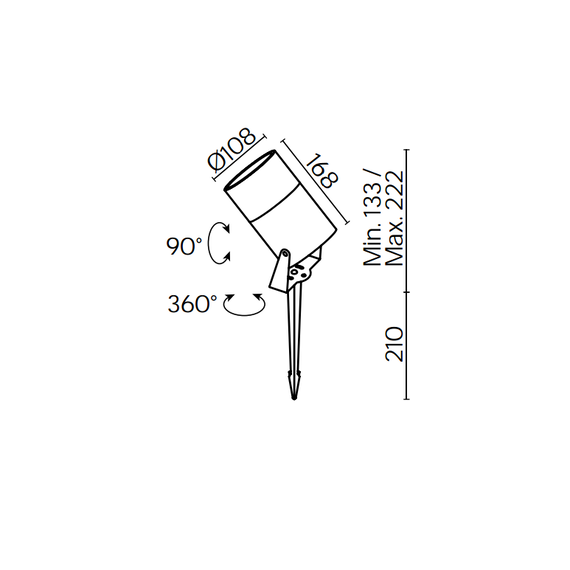 LED Градински прожектор Bern O050FL-L15GF3K Maytoni 15W 3000K IP65 | Osvetlenieto.bg