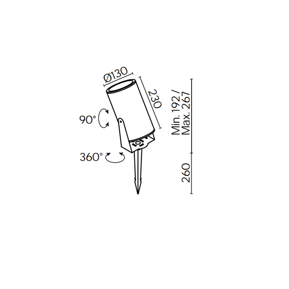 LED Градински прожектор Bern O050FL-L30GF3K Maytoni 30W 3000K IP65 | Osvetlenieto.bg