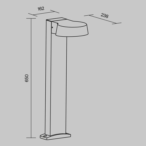 LED Градински стълб Share O443FL-L12GF3K Maytoni 12W 3000K IP54 | Osvetlenieto.bg