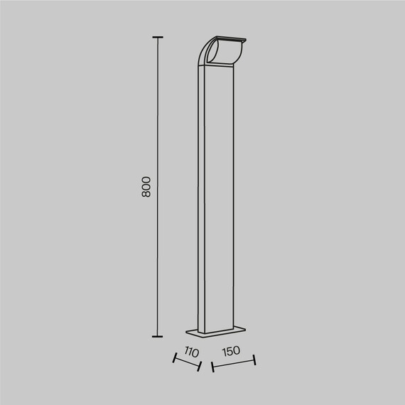 LED Градински стълб Stock O446FL-L7GF3K Maytoni 7W 3000K IP65 | Osvetlenieto.bg