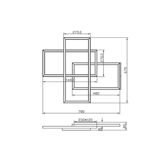 LED Плафон Rida MOD015CL-L80GK Maytoni 78W 2600K-3500K | Osvetlenieto.bg