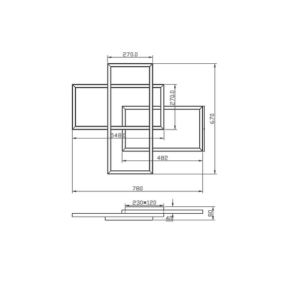 LED Плафон Rida MOD015CL-L80GK Maytoni 78W 2600K-3500K | Osvetlenieto.bg