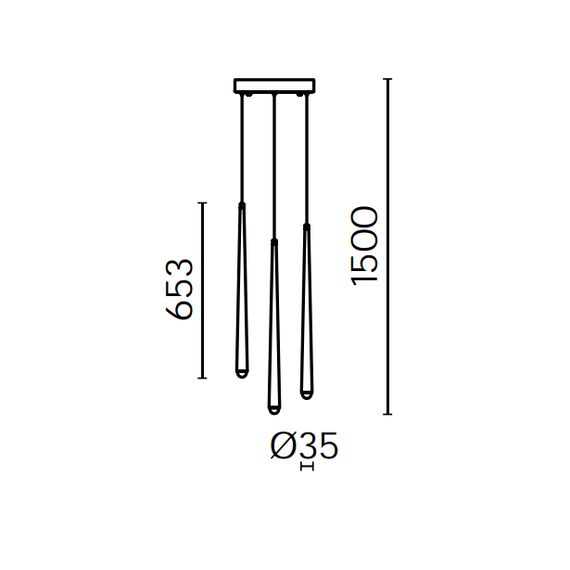 LED Полилей Cascade MOD132PL-L18BSK Maytoni 19W 2600K-3500K | Osvetlenieto.bg