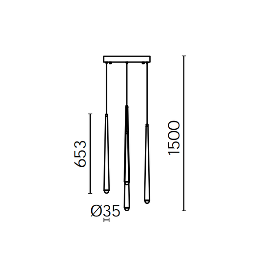 LED Полилей Cascade MOD132PL-L30BSK 31W 2600K-3500K | Osvetlenieto.bg