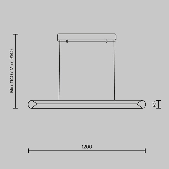 LED Полилей Motion MOD276PL-L40W3K Maytoni 40W 3000K | Osvetlenieto.bg