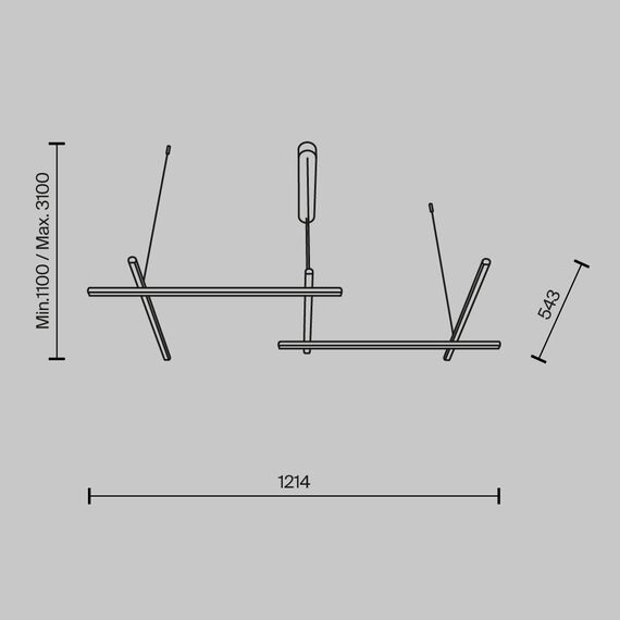 LED Полилей Radiance MOD278PL-L50G3K Maytoni 50W 3000K | Osvetlenieto.bg LED Полилей Radiance MOD278PL-L50G3K Maytoni 50W 3000K | Osvetlenieto.bg