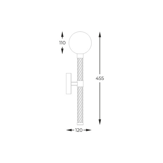Аплик Zuma Line W0583-01A-2GHF MIDA 1xG9 | Osvetlenieto.bg