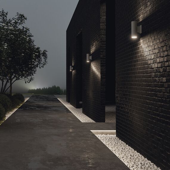 Фасаден аплик Bowery O574WL-02GR Maytoni 2xGU10 IP54 | Osvetlenieto.bg