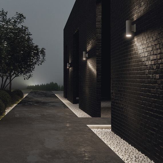 Фасаден аплик Bowery O574WL-02GR Maytoni 2xGU10 IP54 | Osvetlenieto.bg