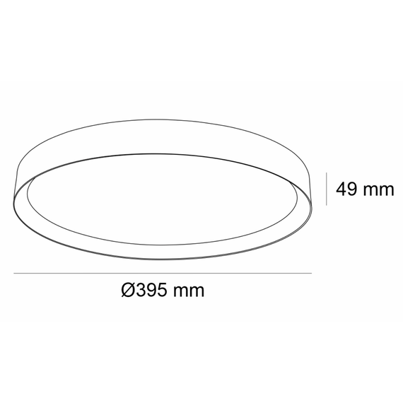LED плафон ARIS кръг черен мат 36W Ø40cm 3000К/4000К/6000К CCT | Osvetlenieto.bg