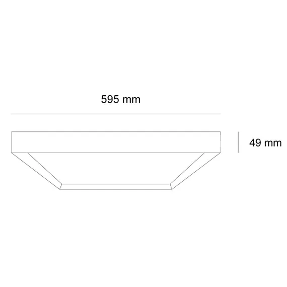 LED плафон ARIS квадрат бял мат 54W 60х60cm 3000К/4000К/6000К CCT | Osvetlenieto.bg
