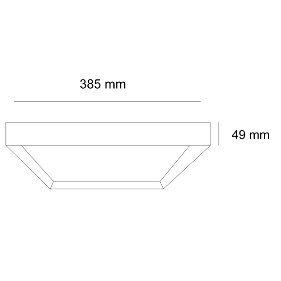 LED плафон ARIS квадрат черен мат 36W 40х40cm 3000К/4000К/6000К CCT | Osvetlenieto.bg