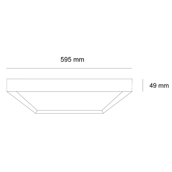 LED плафон ARIS квадрат черен мат 54W 60х60cm 3000К/4000К/6000К CCT | Osvetlenieto.bg