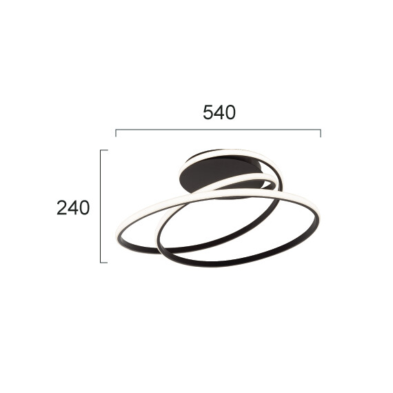 LED Плафон MILY 4301501 Viokef 41W 3000K | Osvetlenieto.bg