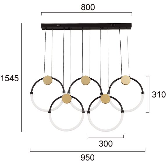 LED Полилей BRIANA 4315000 Viokef 45W 3000K | Osvetlenieto.bg