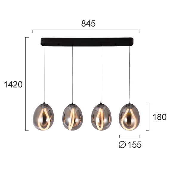 LED Полилей MELANIE 4312000 Viokef 23W 3000K | Osvetlenieto.bg