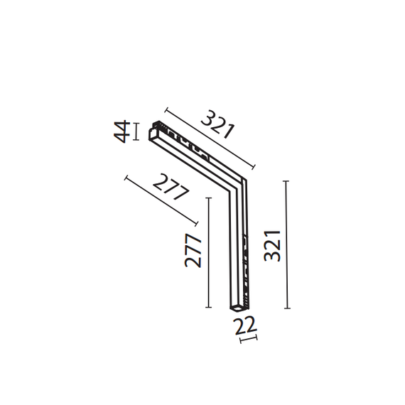 LED Вертикален осветител за магнитна шина Exility-thin Basis Angle TR102-24W4K-B-1 Maytoni 24W 4000K | Osvetlenieto.bg