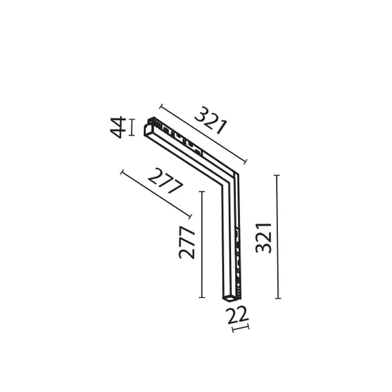 LED Вертикален осветител магнитна шина Exility Basis Angle TR102-24W4K-B-1 Maytoni 24W 4000K | Osvetlenieto.bg